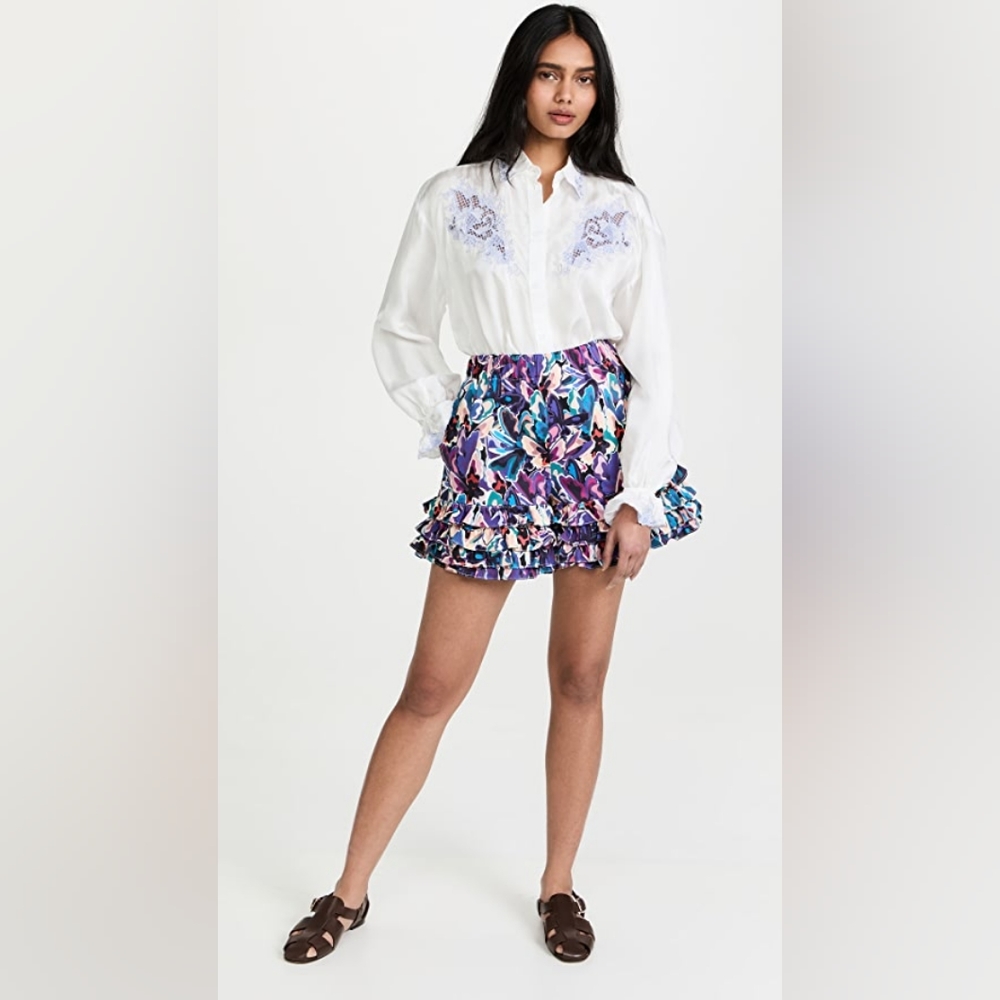 Kika Vargas eli shorts blue butterflies